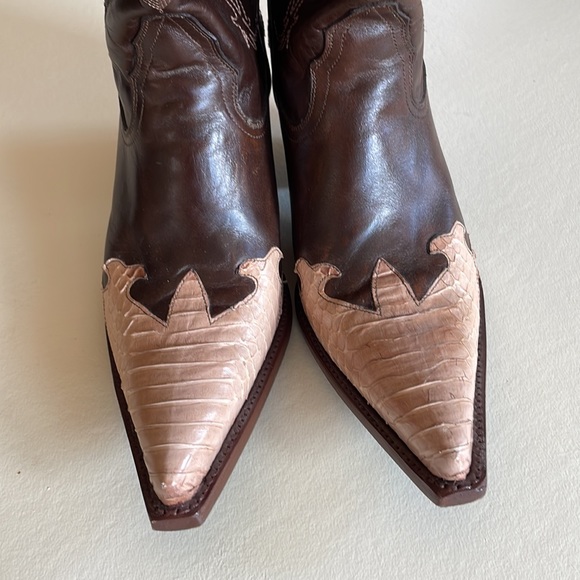 NWOT Exotic Leather Western Boots, sz. 9 - Picture 3 of 11